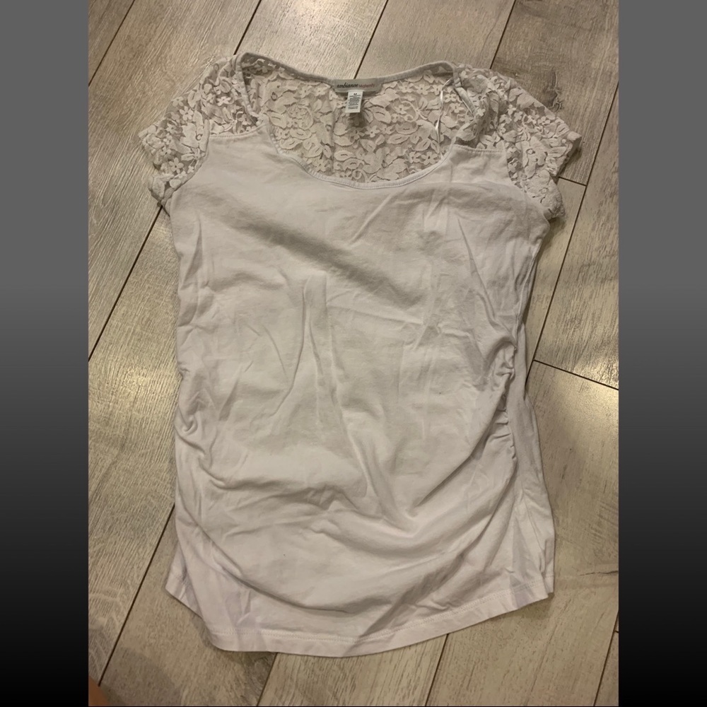 White maternity top